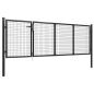 Preview: Gartentor Stahl 350 x 100 cm Anthrazit