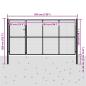 Preview: Gartentor Stahl 350 x 150 cm Anthrazit