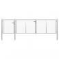Preview: ARDEBO.de - Gartentor Stahl 400 x 100 cm Silbern