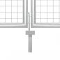 Preview: Gartentor Stahl 400 x 100 cm Silbern