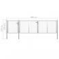 Preview: Gartentor Stahl 400 x 100 cm Silbern