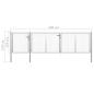 Preview: Gartentor Stahl 400 x 100 cm Silbern