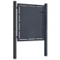Preview: Gartentor Stahl 100×100 cm Anthrazit