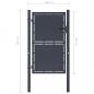 Preview: Gartentor Stahl 100 x 200 cm Anthrazit