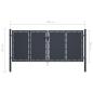 Preview: Gartentor Stahl 300 x 125 cm Anthrazit