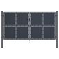 Preview: Gartentor Stahl 300 x 125 cm Anthrazit