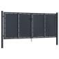 Preview: Gartentor Stahl 300 x 125 cm Anthrazit