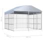 Preview: Outdoor-Hundezwinger mit Überdachung 300×300×200 cm