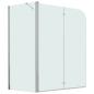 Preview: Badewannenaufsatz 2-fach Faltbar ESG 120x68x130 cm 