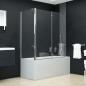 Preview: Badewannenaufsatz 2-fach Faltbar ESG 120x68x130 cm 