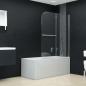 Preview: ARDEBO.de - Faltbare Duschkabine 2 Paneele ESG 120 x 140 cm