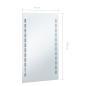 Preview: Badezimmer-Wandspiegel mit LEDs 60x100 cm