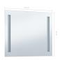 Preview: Badezimmer-Wandspiegel mit LEDs 100x60 cm