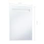 Preview: Badezimmer-Wandspiegel mit LEDs 60x80 cm