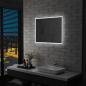 Preview: Badezimmer-Wandspiegel mit LEDs 80x60 cm