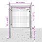 Preview: Gartentor Verzinkter Stahl 105x125 cm Silbern