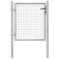 Preview: Gartentor Verzinkter Stahl 105x125 cm Silbern