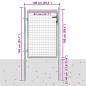Preview: Gartentor Verzinkter Stahl 105x150 cm Silbern
