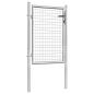 Preview: Gartentor Verzinkter Stahl 105x150 cm Silbern