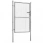 Preview: Gartentor Verzinkter Stahl 105x175 cm Silbern
