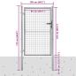 Preview: Gartentor Verzinkter Stahl 105x175 cm Silbern