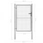 Preview: Gartentor Verzinkter Stahl 105x175 cm Silbern