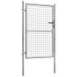 Preview: Gartentor Verzinkter Stahl 105x175 cm Silbern