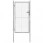 Preview: ARDEBO.de - Gartentor Verzinkter Stahl 105x200 cm Silbern