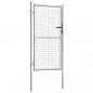 Preview: Gartentor Verzinkter Stahl 105x200 cm Silbern