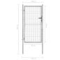 Preview: Gartentor Verzinkter Stahl 105x200 cm Silbern