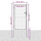 Preview: Gartentor Verzinkter Stahl 105x200 cm Silbern