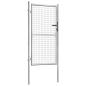 Preview: Gartentor Verzinkter Stahl 105x200 cm Silbern