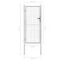 Preview: Gartentor Verzinkter Stahl 105x225 cm Silbern