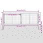 Preview: Gartentor Verzinkter Stahl 306 x 125 cm Silbern