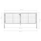 Preview: Gartentor Verzinkter Stahl 306 x 125 cm Silbern