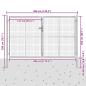 Preview: Gartentor Verzinkter Stahl 306 x 200 cm Silbern
