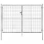 Preview: ARDEBO.de - Gartentor Verzinkter Stahl 306 x 225 cm Silbern