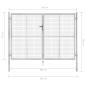 Preview: Gartentor Verzinkter Stahl 306 x 225 cm Silbern
