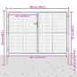 Preview: Gartentor Verzinkter Stahl 306 x 225 cm Silbern