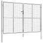 Preview: Gartentor Verzinkter Stahl 306 x 225 cm Silbern