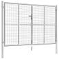 Preview: Gartentor Verzinkter Stahl 306 x 225 cm Silbern