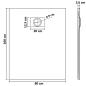 Preview: Duschwanne SMC Schwarz 100×80 cm