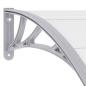 Preview: Türvordach Grau und Transparent 200x75 cm PC