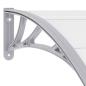 Preview: Türvordach Grau und Transparent 240x75 cm PC