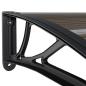 Preview: Vordach Schwarz 200x75 cm PC