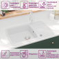 Preview: Granitspüle Einzelbecken Beige