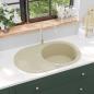 Preview: Granitspüle Einzelbecken Oval Beige