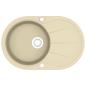 Preview: Granitspüle Einzelbecken Oval Beige