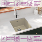 Preview: Granitspüle Einzelbecken Beige