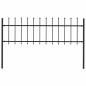 Preview: Gartenzaun mit Speerspitzen Stahl 1,7 x 0,6 m Schwarz